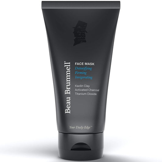 Beau Brummell Men’s Face Mask Detoxifying Facial Treatment with Kaolin Clay & Activated Charcoal | Deep Cleansing Formula | 5 FLOZ Tube Lasts Approx 6-Months |Made In USA