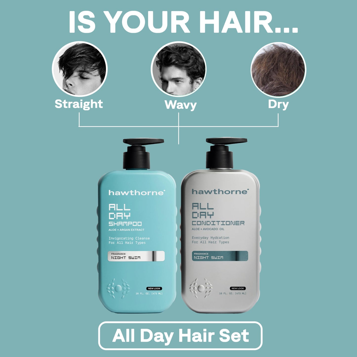Hawthorne Thicker Hair Shampoo and Conditioner Set. Men’s All Natural Shampoo and Conditioner Set with Thickening Shampoo and Everyday Conditioner. Sulfate Free, Paraben Free. 8 Fl Oz Each.