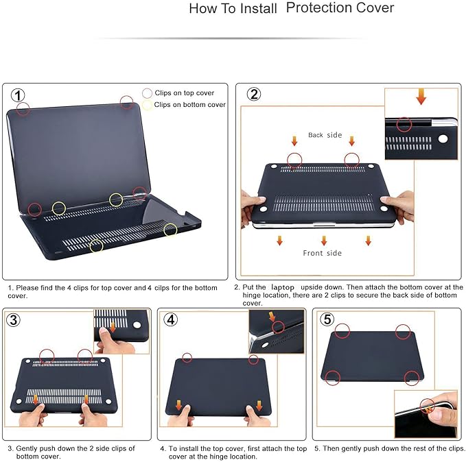 AMCJJ Compatible with MacBook Air 13 Inch Case 2017 2016 2015 2014 2013 2012 2011 2010 Release A1466/A1369, Plastic Hard Shell Case & Keyboard Cover & Screen Protector - Colorful Bulb