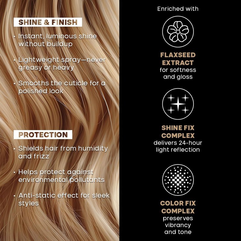 ALFAPARF MILANO Semi di Lino Sublime Cristalli Smoothing Spray - Lightweight Hair Oil Serum for Gloss & Shine | 4.23 fl oz