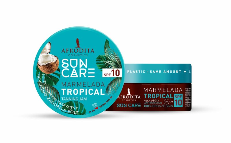 SUN CARE Marmelada TROPICAL F10 SPF10 VEGAN Fast Tanning Jam Bronze skin 6.76 FL Oz/ 200ml