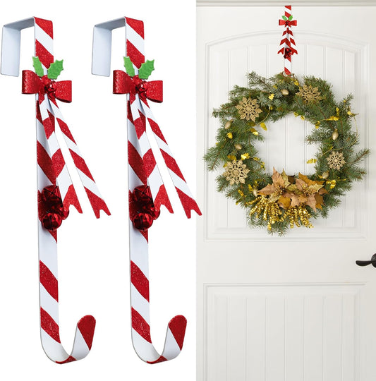 Regine Switzerland Wreath Hangers - 2 Pack Metal Over The Door Design for Christmas Decor