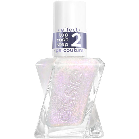 Essie Gel Couture Nail Polish - Vegan Metallic Glaze Top Coat | Blushed Metal, 0.46 Fl Oz