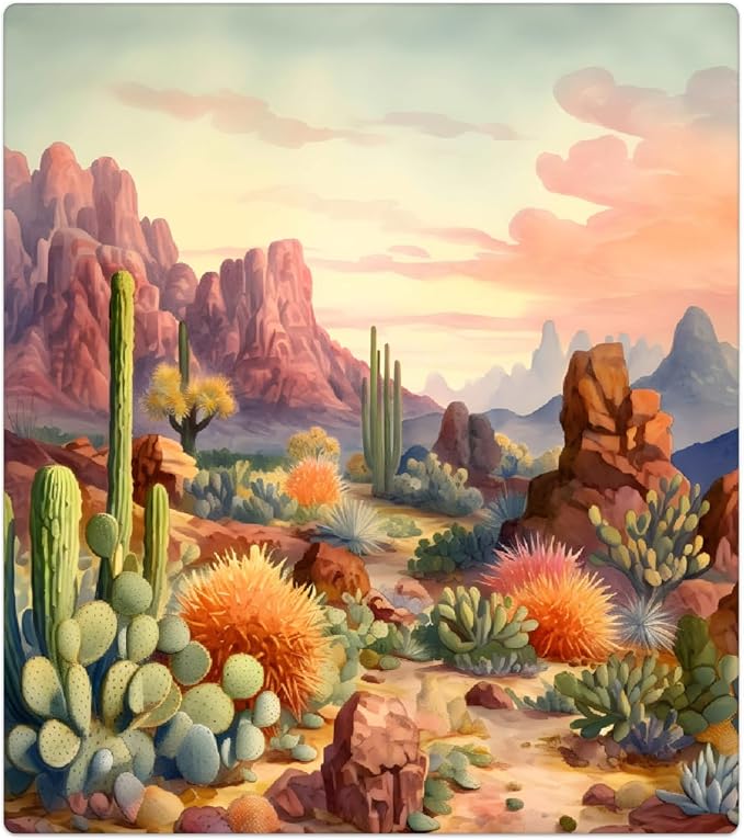 Desert Stone Cactus Dishwasher Magnet Cover Decorative Refrigerator Covers Magnetic Reusable Dishwasher Door Cover Kitchen Appliance Sticker Cover 23x26Inch