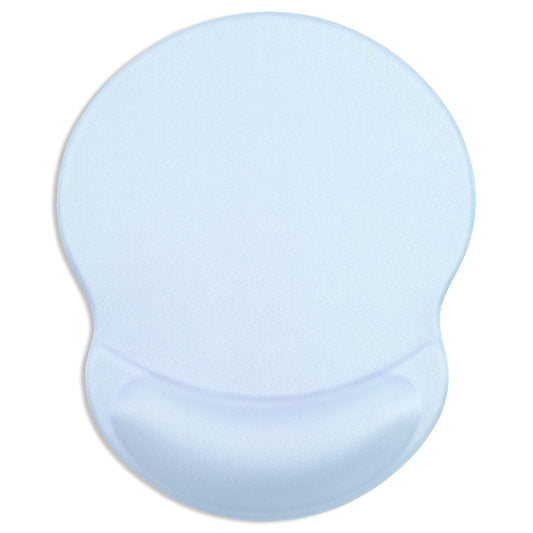 ITNRSIIET Ergonomic Mouse Pad with Gel Wrist Support Small Wrist Rest Smooth Surface Non-Slip PU Base Comfortable Office Supplies Pain Relief, 8.7 x 7.2 inches, Blue