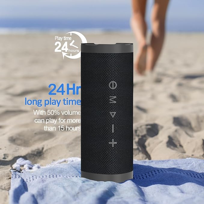 Vanzon 2026 Portable Bluetooth Speaker with Bluetooth 5.0 & 24W Loud Stereo Sound, TWS Pairing Wireless Speaker for Travel and Party