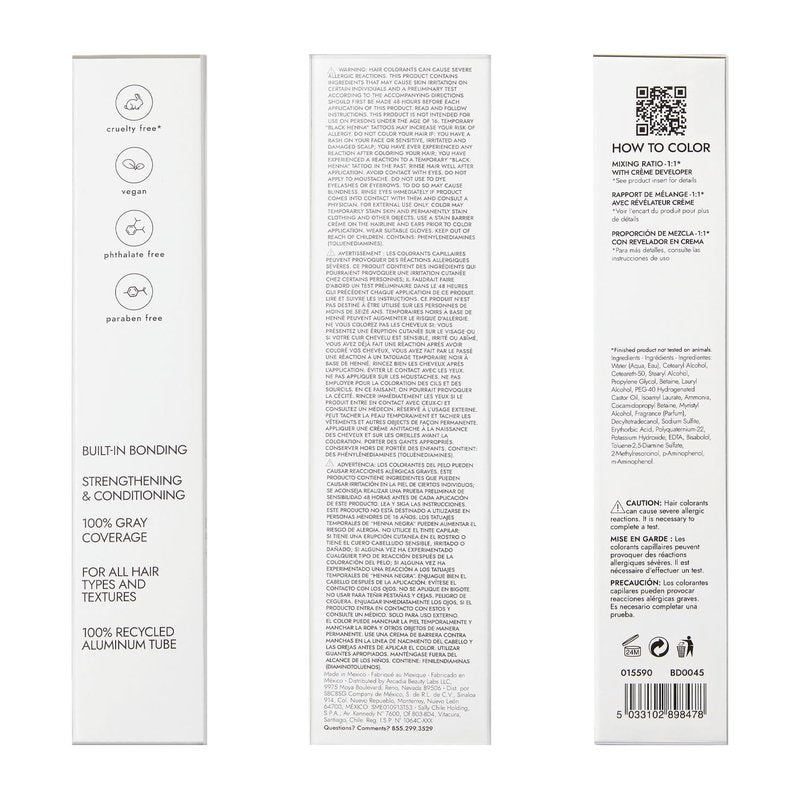 Bondbar Light Copper Blonde Hair Color - Vegan Bonding Permanent Creme Dye, 2.05 Oz
