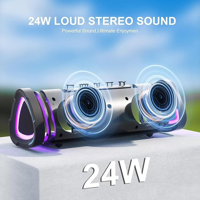 Vanzon Bluetooth Speaker with 24W Loud Stereo Sound & 24H Playtime Bluetooth 5.0