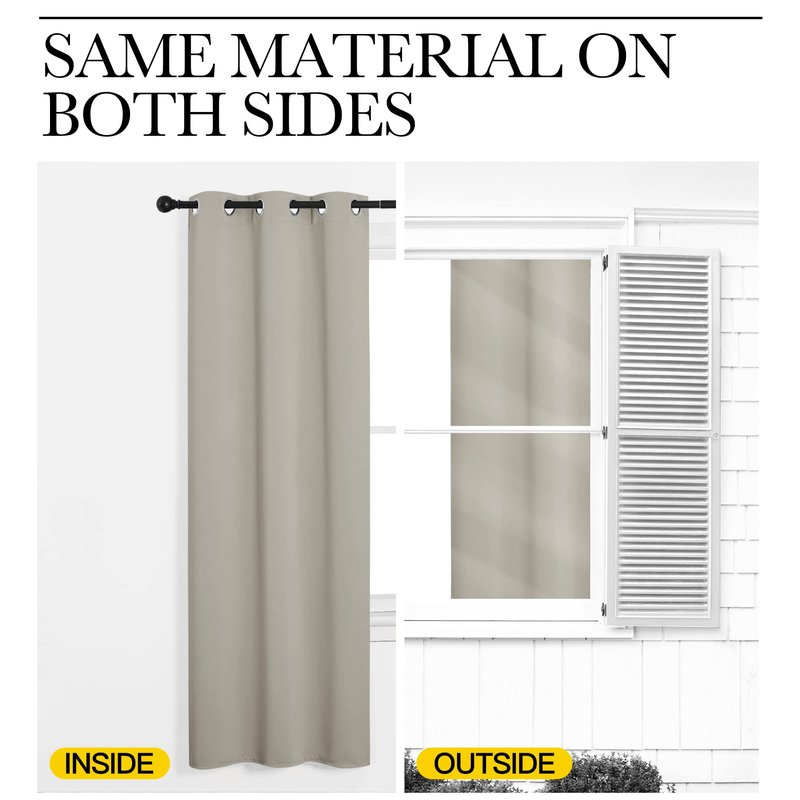 NICETOWN Natural Room Darkening Curtains 90" Long for Boho Farmhouse Home Decoration, Window Treatment Total Privacy Drape Panels for Bedroom Guest Room (55" Wide, Set of 2)