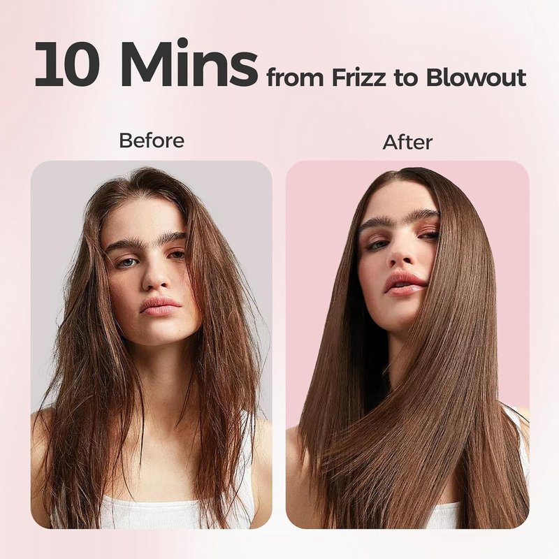CONFU Blow Dryer Brush - 4-in-1 Hot Air Styling Tool for Frizz-Free Volume | Drying, Straightening, Curling