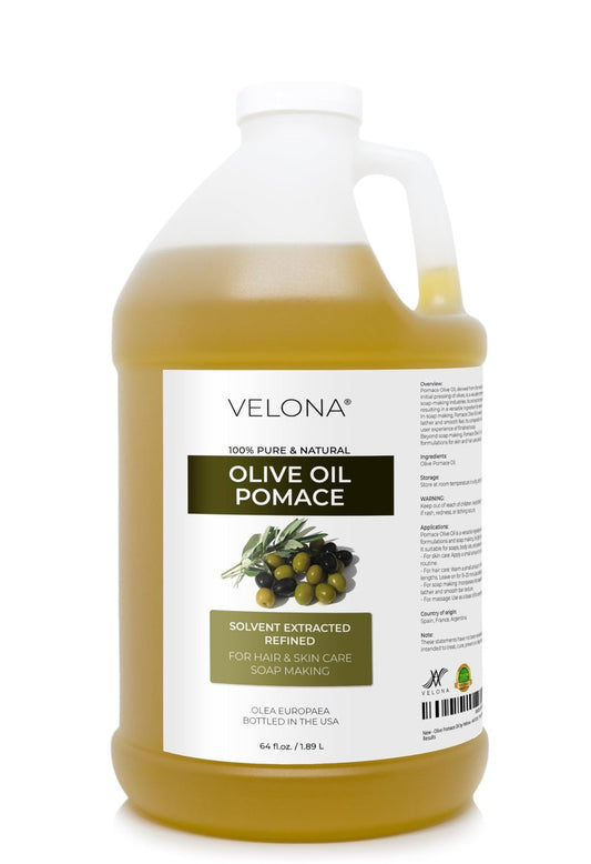 velona Olive Pomace Oil 64 Fl Oz | 100% Pure and Natural Carrier Oil | Refined | Skin, Hair, Body & Face Moisturizing | Use Today - Enjoy Results.
