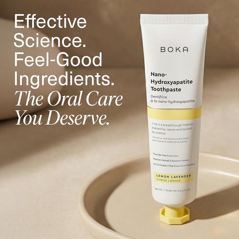 Fluoride Free Toothpaste | Nano Hydroxyapatite for Sensitive Teeth - Lemon Lavender Flavor, 4 Fl Oz