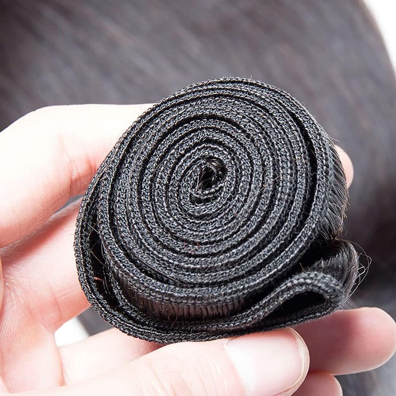 Body Wave Human Hair Bundles 24 Inch Body Single Bundle #1B Natural Black Human Hair Unprocessed Native Virgin Hair 100g Total Double Weft Crochet Human Hair Extensions for Women
