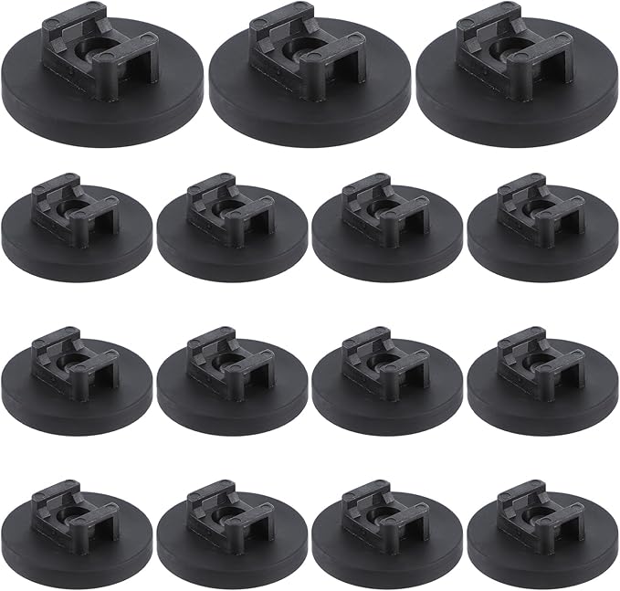 15 Pcs Magnetic Zip Tie Mount Base Black Magnetic Cable Clips Wire Holder Multipurpose Cable Ties Mount Wire Clips Management Base Electrical Cables Ties Supplies for Cables Clip