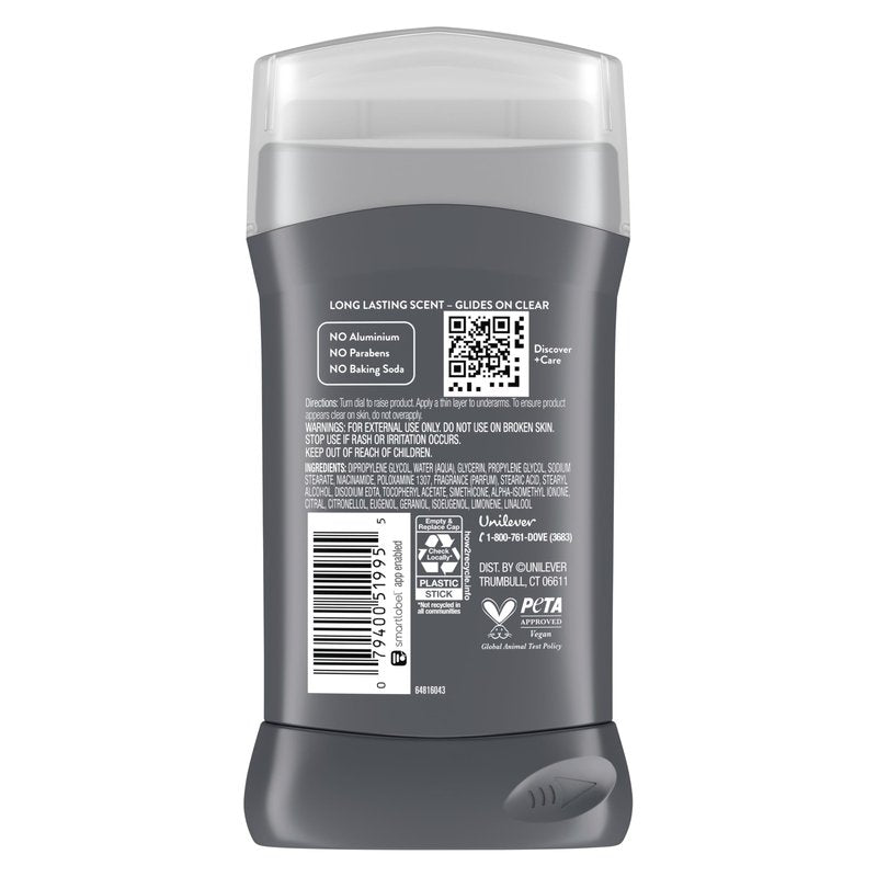 DOVE MEN + CARE Aluminum Free Deodorant for Men 3 Pack Summer Citrus Deodorant for Men 3 oz