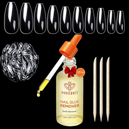 modelones 30 ML Nail Glue Remover for Press On Nails, Yellow