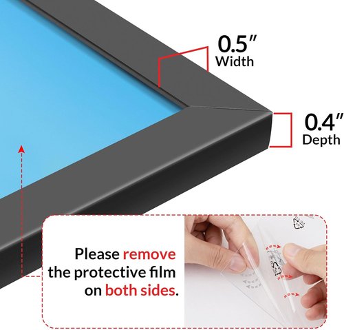 LaVie Home 2x3 Picture Frame - Classic Black Frame with HD Plexiglas | 2x3 Display, 1 Pack