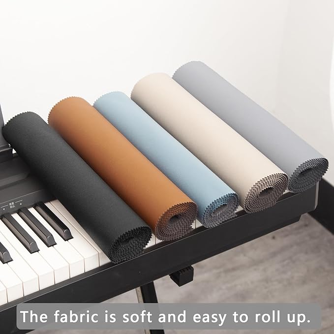 Mooson Keyboard Piano Cover, Digital Piano Dust Cover, Light Luxury Soft and Premium Surface, Thickening Electronic Organ Covering Keyboard Update Encasement (Brown)
