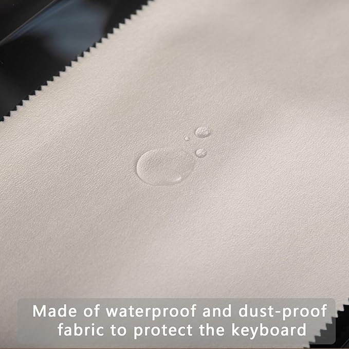 Mooson Keyboard Piano Cover, Digital Piano Dust Cover, Light Luxury Soft and Premium Surface, Thickening Electronic Organ Covering Keyboard Update Encasement (White)