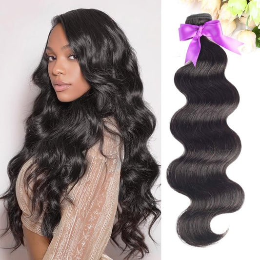 ALLRUN Body Wave Bundles Human Hair Bundles Body Wave Hair 1 Bundle(20 Inch)10A Grade 100% Unprocessed Brazilian Virgin Hair Extensions for Black Women