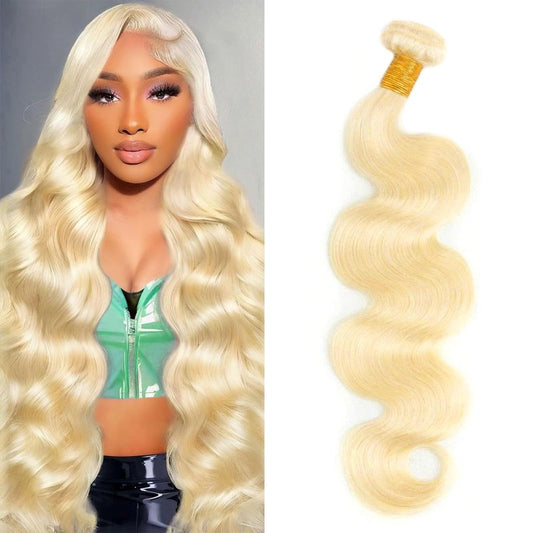 VICYAO 613 Body Wave Bundles 20 Inch Blonde Human Hair Extensions 100% Unprocessed 12A Grade Brazilian Virgin Raw Weave Bundles Human Hair 1 Bundles Blonde Body Wave