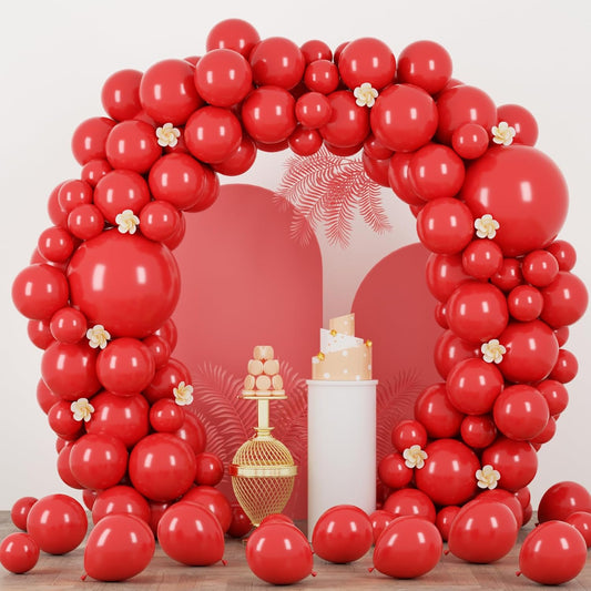Voircoloria 90-Pack Red Balloons - Versatile Sizes for Party Decorations | Valentine's Day, Weddings & More