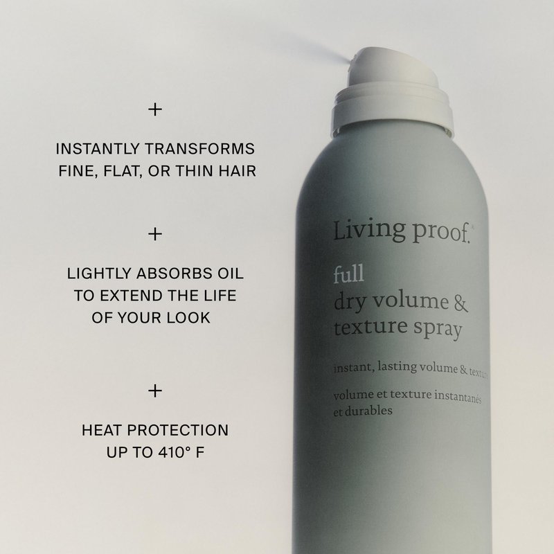 Living proof Full Dry Volume & Texture Spray – Instant Volume, Texture, Oil Absorption, Heat Protection, Lightweight Hold for Fine or Flat Hair, 7.5 oz