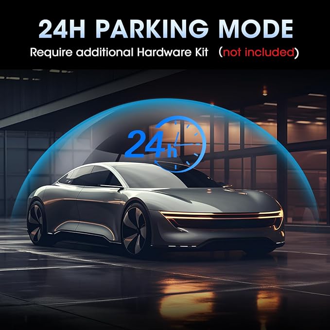 【Limited-Time】 4K WiFi Rear View Mirror Camera 10’’ Mirror Dash Cam Front and Rear w Super Night Vision Dash Cam Mirror w 64G TF Card WiFi App Loop Recording G Sensor Waterproof Reversing Camera