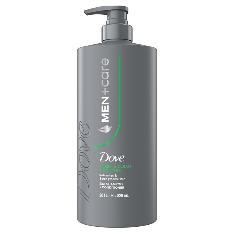 Dove Men + Care Shampoo - Fresh & Clean Hair Refreshing Formula with Menthol | 28 fl oz