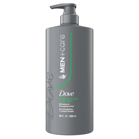 Dove Men + Care Shampoo - Fresh & Clean Hair Refreshing Formula with Menthol | 28 fl oz