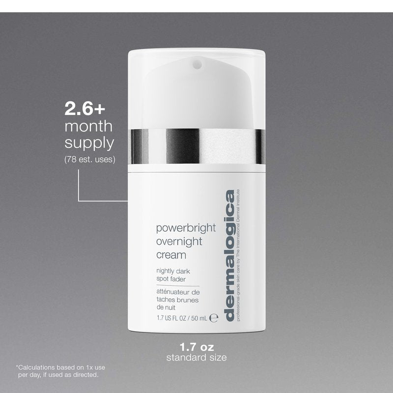 Dermalogica PowerBright Overnight Cream, Face Moisturizer for Night Time, Restore Skin and Fade Dark Spot, 1.7 fl oz