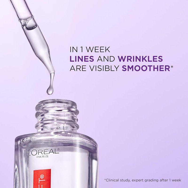 L'Oreal Paris Revitalift Hyaluronic Acid Face Serum - Hydrate & Reduce Wrinkles | Fragrance-Free 1.7 oz