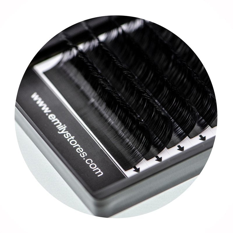 EMILYSTORES Eyelash Extensions 0.10mm Thickness C Curl Length 12mm Individual Volume Natural-Looking eyelashes Single Size For Lash Extension (0.10,C,12mm)