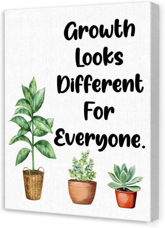 Skiennix Inspirational Quotes Wall Decor - Mental Health Canvas Art for Classroom & Therapy Offices
