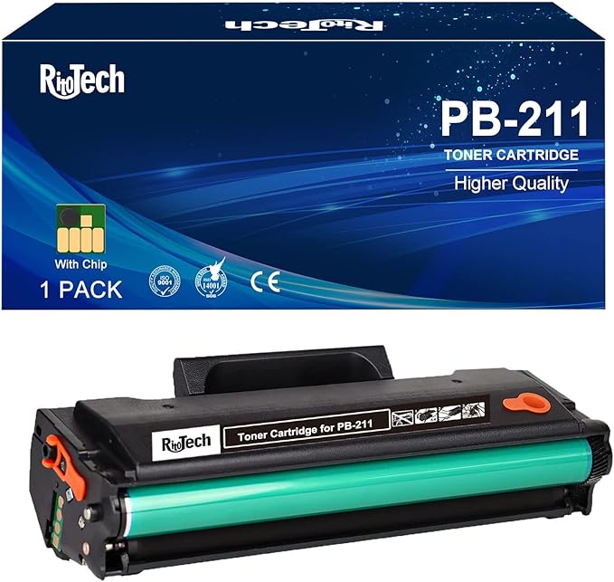 RitoTech PB-211 Toner Cartridge, PB-211EV PB211 PB 211 Black, Compatible for Pantum P2502w P2500 P2500W P2500NW M6550 M6550N M6550W M6552NW M6600 M6600N M6600W P2207 (1 Pack)