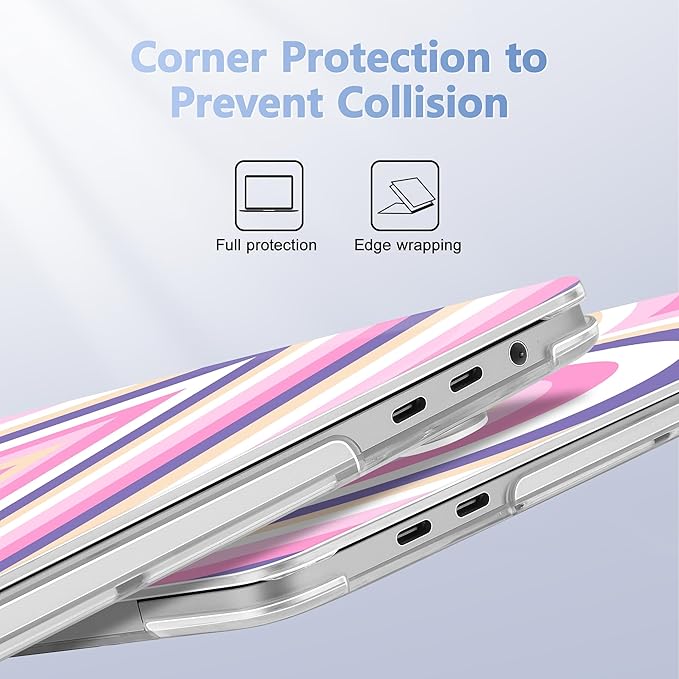 Lepeoac for MacBook Pro 16 inch Case 2019 2020 Release Model A2141, Plastic Hard Shell Cover with Keyboard Cover & Screen Protector for MacBook Pro 16 inch with Touch Bar & Touch ID, Wildflower Heart