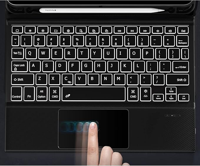 Sahara - Navigate Series Keyboard Case with Track Pad for iPad Air 13" (M2 2024, M3 2025 & M4 2026), Black, (TB00418)