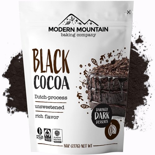 Black Cocoa Powder - 8 Oz | Achieve Rich Chocolate Flavor for Baked Goods | Dutch-Processed & Unsweetened