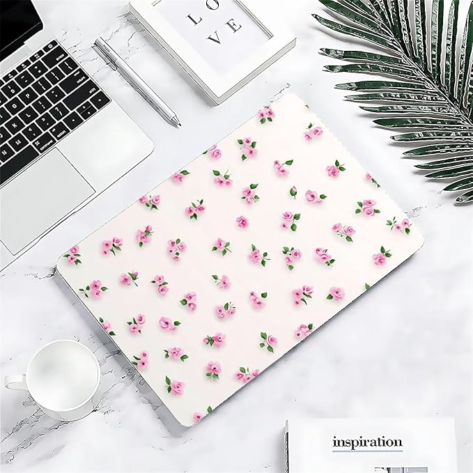 COTAIL Compatible with MacBook Air 13.3 13.6 Inch Case 2022 2021 2020 2019 Plastic Hard Shell Case Cover,13.3 Pro(A1706/A1708/A1989/A2159/A2289/A2338), Pink Rose