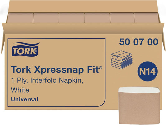 Tork Xpressnap Fit Dispenser Napkins - C-Fold, 1 Ply, 240 Count | 4.25" x 3.25" Size