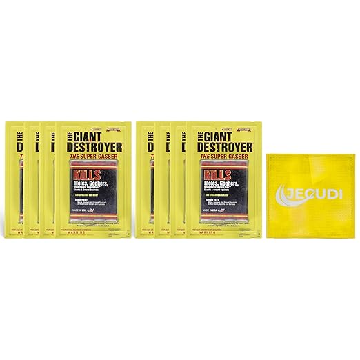 Giant Destroyer Smoke Bomb Gasser â Rodent & Pest Control for Gophers, Moles, Groundhogs & Rats â 8 Pack (32 Tubes) Jecudi Towel