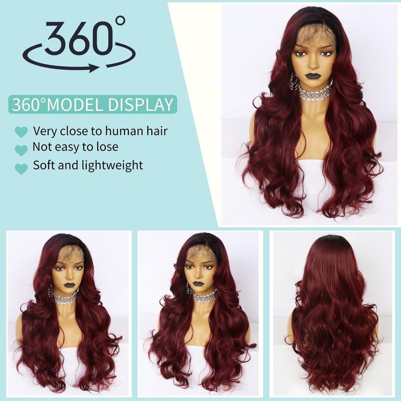 Ebingoo 26 Inch Silver Gray Lace Front Wig+Wig Cap Wavy Silver Wig for Women Curly Lace Front Wig Silver Princess Wig for Halloween Cosplay Women Daily Wear