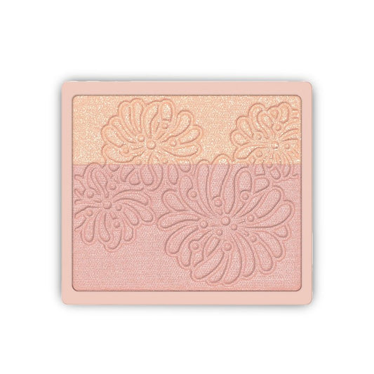Paul & Joe Pressed Blush Palette Refill Only, Case Sold Separately, Oil-Absorbing Blush Powder, Bi-Color Face Blushes with Fitting Veil Powder, Light Rose and Light Pink, 03 Lit De Princesse, 0.17 oz