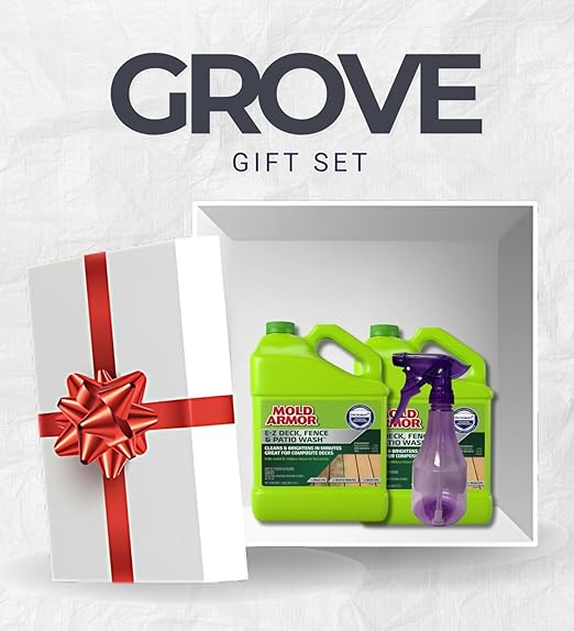 2x Mold Armor Deck/Fence/Patio Wash 1 gal Bundle with Spray Bottle â Removes Mold, Algae, and Brightens Wood Surfaces â Outdoor Cleaner Decks, Fences, and Patios â Gift Set (3 Items)