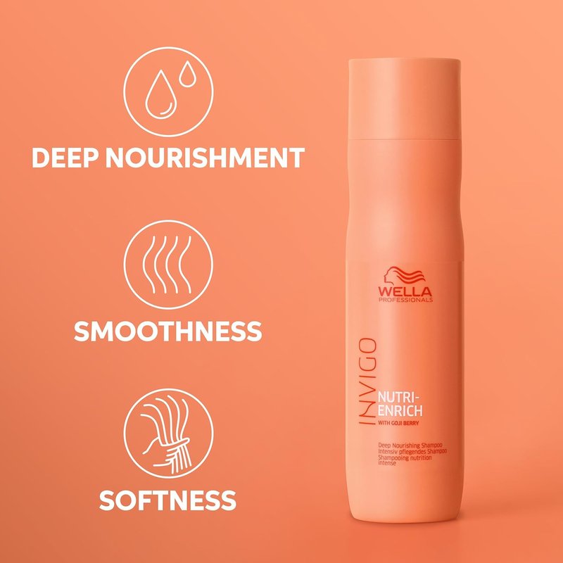 Wella Professionals Invigo Nutri-Enrich Shampoo - Deep Nourishing for Dry & Damaged Hair | 33.8 oz