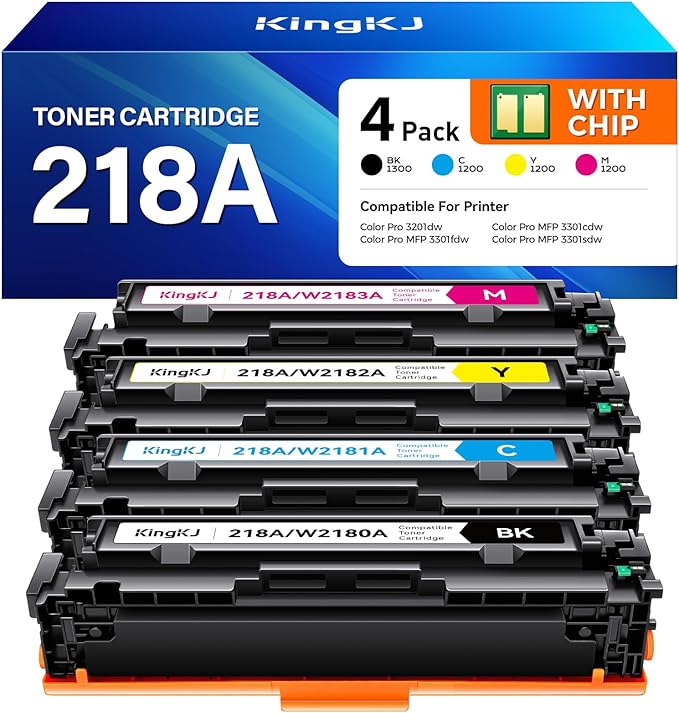 KingKJ 218A Toner Cartridges Set with chip 4-Pack