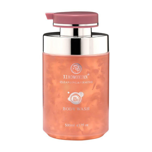 Xiaomoxuan Vitamin B3 Body Wash for Extra-Dry Skin - Jasmine and Sakura Body-Wash for Hyperpigmentation - Wrinkle-Smoothing, Cleansing and Firming Skin-Care Moisturizer with Pump for Women and Men