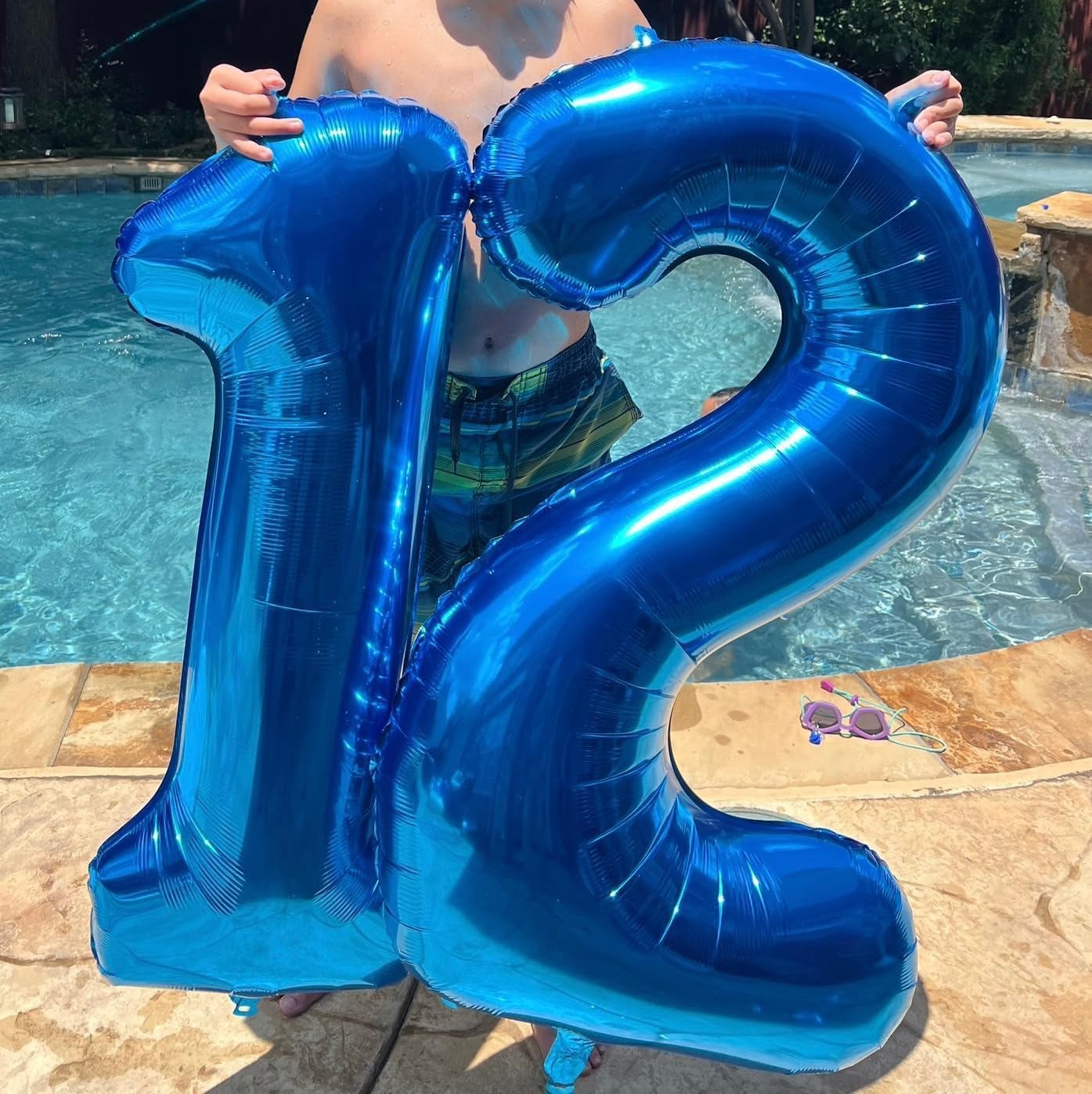 Number Balloons 40 Inch Dark Blue 1 - Big One Balloons for 1st Birthday & Celebrations