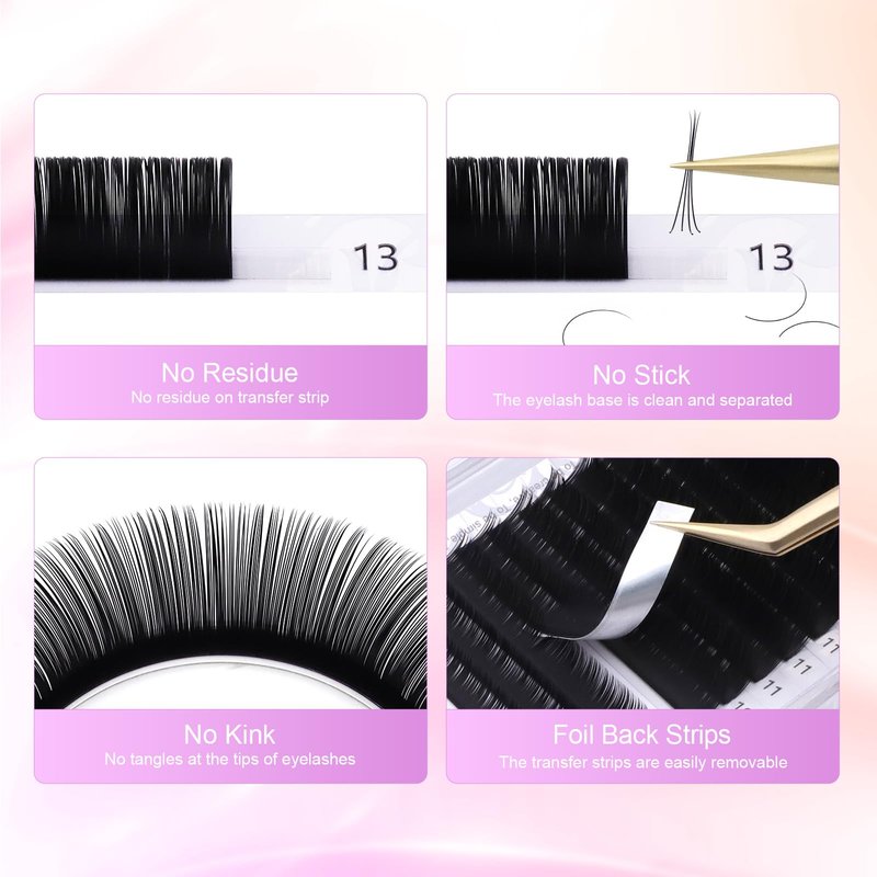 NAGARAKU Eyelash Extensions Classic J B C D N LC LD L DD CC LB Curl 0.03-0.20 Thickness 5-17mm, Matte Black Individual Lashes Professional Supplies for Lash Techs (0.07-L 7-15mm Mix 5 Trays)
