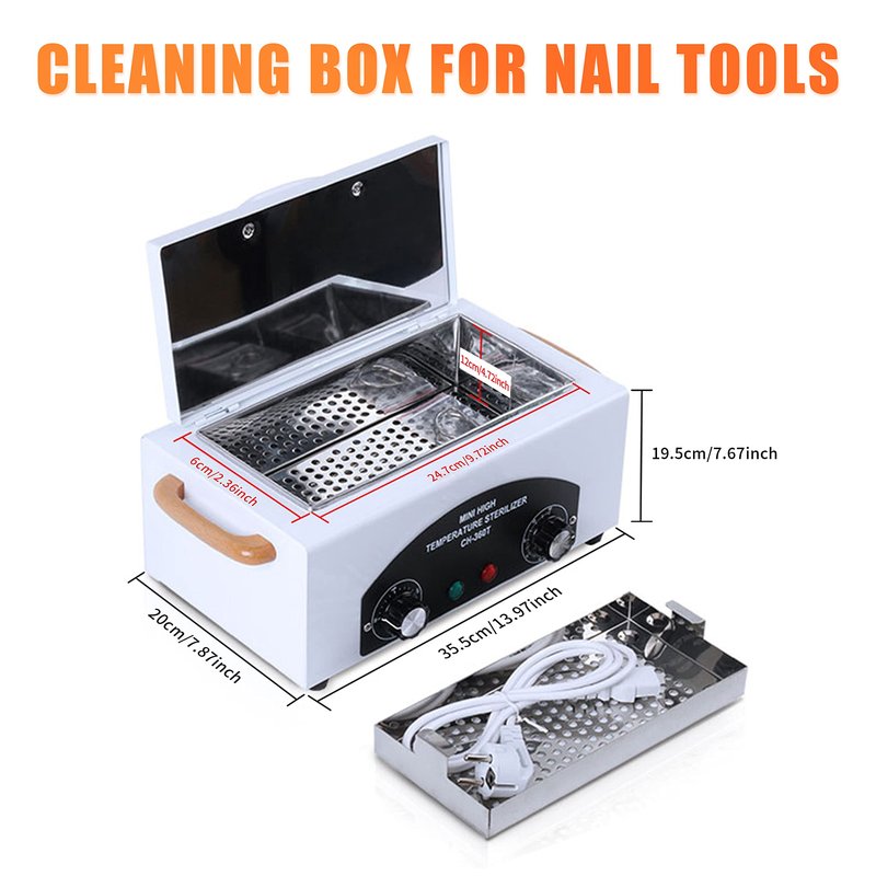AOBOO High Temperature Sterilizer Machine for Nail Tool Spa Pedicure tools Dry Heat Sterilizer Cabinet Salon Hairdressing Tool Equipment Sterilizer Tweezers